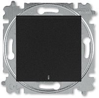 Выключатель с подсветкой без рамки ABB EPJ Levit 1-кл. антрацит/дымчатый чёрный картинка